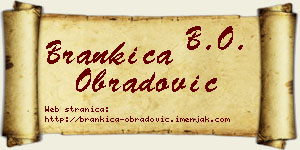 Brankica Obradović vizit kartica